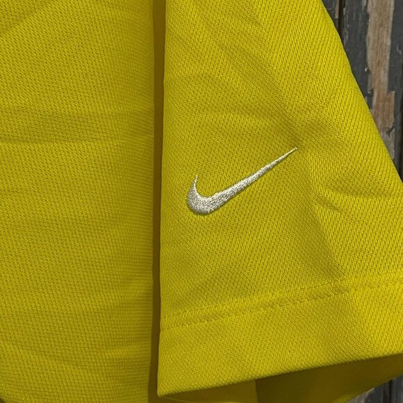 Nike Polo Shirt Short Sleeve Yellow Lightweight Mens Large - Picture 5 of 5